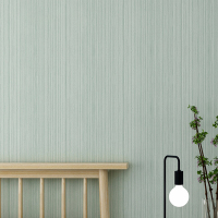 竹纤维竖条纹路环保墙布 糖果绿