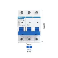 正泰 空气开关 家用小型断路器 63A 3P