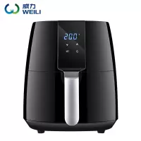 威力 空气炸锅4L 防烫耐高温 智能触控 15分钟快炸 无油降脂烤箱大容量薯条机ZNC261E-3 黑色