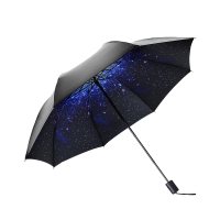 美度 全遮光黑胶防晒三折遮阳伞 M3336 超轻小黑伞 太阳伞晴雨两用 (把)