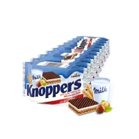 Knoppers十连包牛奶榛子巧克力威化饼干250g(240)