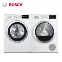 博世 洗烘套装 WBUM45000W+WTW875601W 10公斤洗+9公斤干 滚筒洗衣机 热泵干衣机