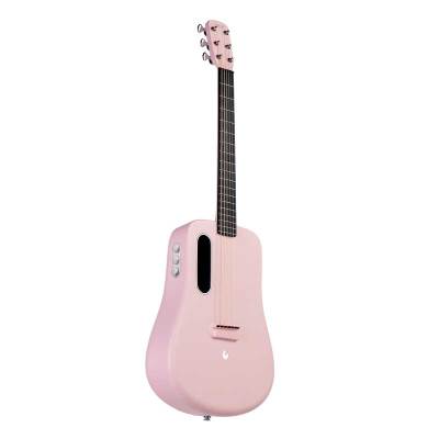 拿火吉他 LAVA ME2拿火碳纤维二代单板民谣吉他联名款41寸旅行琴粉色电箱款