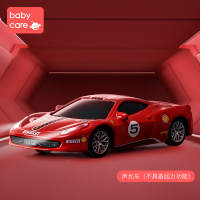 babycare法拉利合金车模型仿真1:43宝宝声光回力车儿童玩具小汽车 458Challenge