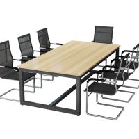 E1级实木颗粒板简约会议 桌 2200*1200*740