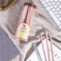 得力(deli)木世界系列六角笔杆原木2B铅笔50支/桶S907