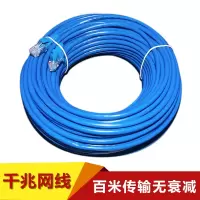 超五类网线 CAT5e类千兆网络连接线 工程家用电脑宽带监控非屏蔽8芯双绞成品跳线 2米(蓝)