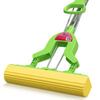 利临免手洗对折式挤水胶棉拖把 吸水海绵家用拖布 懒人墩布地拖办公干湿两用