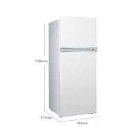 TCL 118升 小型双门电冰箱 LED照明 BCD-118KA9