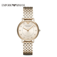 阿玛尼（Emporio Armani)休闲石英表钢带镶钻手表女AR11062