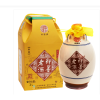 文苏 即墨老酒经典十年陈酿坛装黄酒1L坛装礼盒黍米酒 单盒装