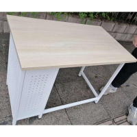 定制1米钢架电脑桌含凳子
