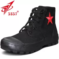 3537 解放鞋男高帮作训鞋军鞋耐磨帆布胶鞋 S83858高腰岁月(DS) 黑色升级款-1 43