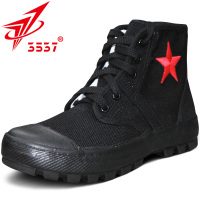 3537 解放鞋男高帮作训鞋军鞋耐磨帆布胶鞋 S83858高腰岁月(DS) 黑色升级款-1 44