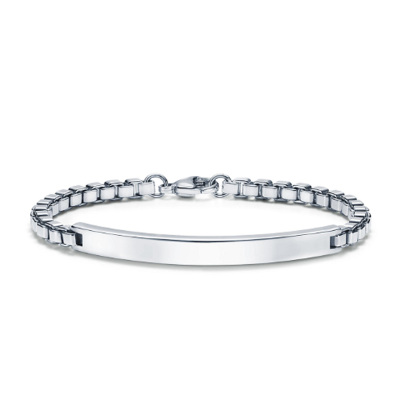 TIFFANY&CO.蒂芙尼925银威尼斯链接Id手链手环