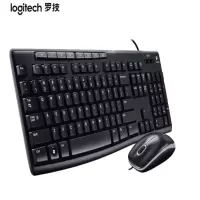 罗技(Logitech)MK200 键鼠套装 有线键鼠套装 办公键鼠套装 全尺寸 多媒体 黑色 自营