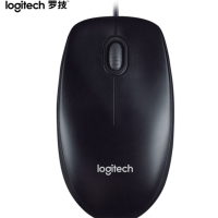 罗技(Logitech)M90 鼠标 有线鼠标 办公鼠标 对称鼠标 即插即用 黑色