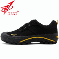 3537 新式解放鞋男鞋低帮作训鞋防滑透气耐磨训练鞋帆布胶鞋 黑色-XL(牛二层反绒皮） 40