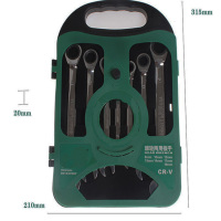 铬钒钢7件套棘轮两用扳手