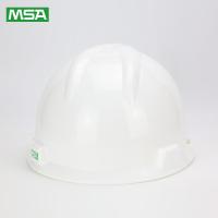 MSA 10172879 V-Gard 标准型安全帽(白色ABS, 超爱戴 灰针织 尼龙 D)(定制印字单独报价)