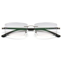 花花公子无框钻石切边老花镜男款渐变色