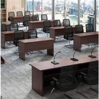 培训条桌办公桌条形桌1800*400*750 褐色