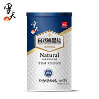 盐家雪 天盐未加碘食用盐自然岩晶盐360g罐装