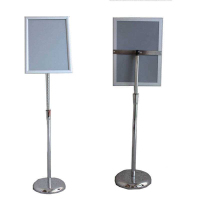 企购优品展示牌立式指示牌a3广告牌立牌展示架指示牌引导牌水牌展架 A3银色单个装