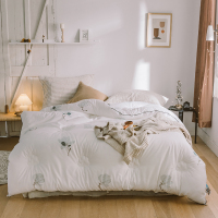 俏庭-全棉棉花被/花晨月夕-白