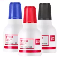 得力(deli)快干印油40ml财务印章印泥 办公用品 9874