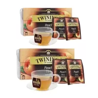 Twinings川宁红茶蜜桃果香红茶茶叶红茶包果味茶包袋泡2g*25包2盒装