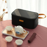 沏一杯茶 荷塘月色 PC810 (一壶三杯一盘一巾一包)