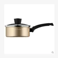 美的小奶锅不粘家用金色宝宝辅食锅婴儿煮奶锅多功能泡面锅小汤锅不粘锅