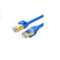 山泽七类网线家用电脑宽带路由器cat7高速万兆千超纯铜双屏蔽 蓝色