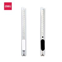 得力(deli) 2053小号金属外壳美工刀 5把装-(组)裁纸刀 壁纸刀