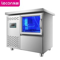 乐创(lecon)制冰机商用方冰全自动制冰机大容量制冰机奶茶店设备全套商用制冰机50KG(50格)吧台式_I1