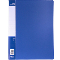 得力(deli)5020_20页资料册(蓝色)多层分页透明卷子 12个装
