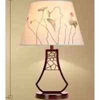 美的(Midea)新中式台灯卧室床头灯led现代复古禅意结婚客厅书房创意装饰台灯 6006台灯+LED光源 按钮开关