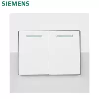 西门子(SIEMENS)开关插座面板 悦动系列 雅白色 二开单控(带荧光)