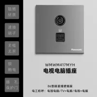 松下(Panasonic)悦宸灰色开关插座家用86型墙壁开关单联开关面板 电视电脑 开关插座WMWM417MYH