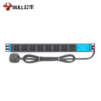 公牛(bull) PDU防雷插座 GNE-108T 机柜专用8位带开关全长1.8米最大功率2500W
