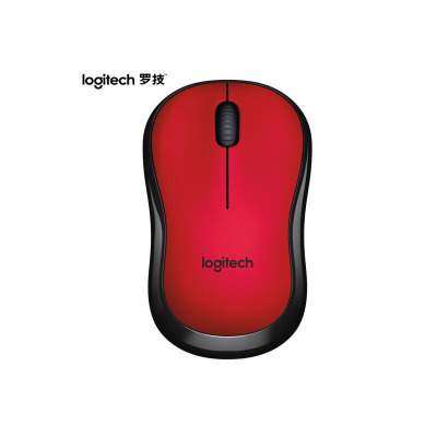 罗技（Logitech）M220 鼠标 无线鼠标 办公鼠标 静音鼠标 对称鼠标红黑色带无线2.4G接收器