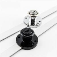 办公桌侧面抽屉锁三联锁一锁三侧面锁文件柜三连锁芯锁头配件暗锁.