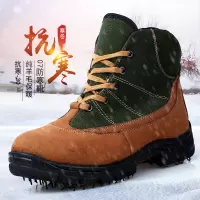 兵行者冬季男羊毛棉靴新高帮大头鞋军勾保暖靴雪地靴07防寒靴军迷靴 07防寒靴 45码