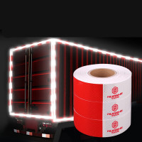 华饰 汽车反光贴 货车反光贴纸 车辆车身反光膜板 夜光年检标识反光条 汽车用品 强胶 30张