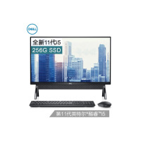 戴尔灵越5401微边框高色域台式机一体机电脑家用办公23.8英寸(十一代i5-1135G7 8G 256GSSD)黑