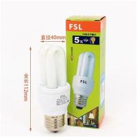 佛山照明(FSL)节能灯泡螺口e27家用超亮日光灯2U-5W-E27