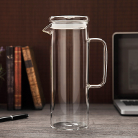 玻璃凉水杯家用耐热冷水壶大容量套装加厚大号凉水壶 玻璃盖子单壶