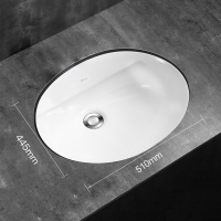 东鹏 卫浴陶瓷台下盆洗手盆嵌入式洗漱盆圆形卫生间台盆面盆 0203台下盆