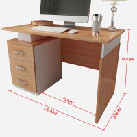 电脑桌120*74*60cm橡木色